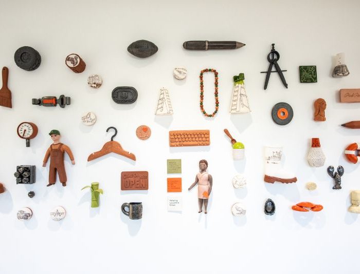 ceramic works on white wall of LWCC